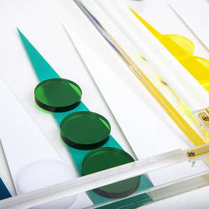 Acrylic backgammon thiết lập với hộp lưu trữ xách tay lucite Hội Đồng Quản trị trò chơi cổ điển bàn trò chơi thanh lịch trang trí nội thất du lịch giải trí - Product Image 2