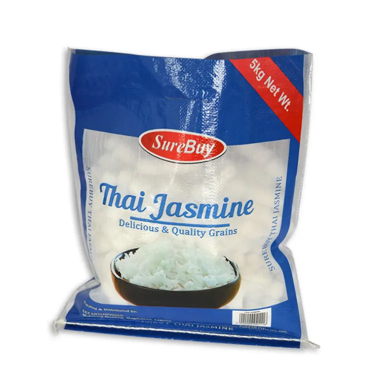 Sacchetti in pp intrecciati in polipropilene da 25kg di farina di grano di riso