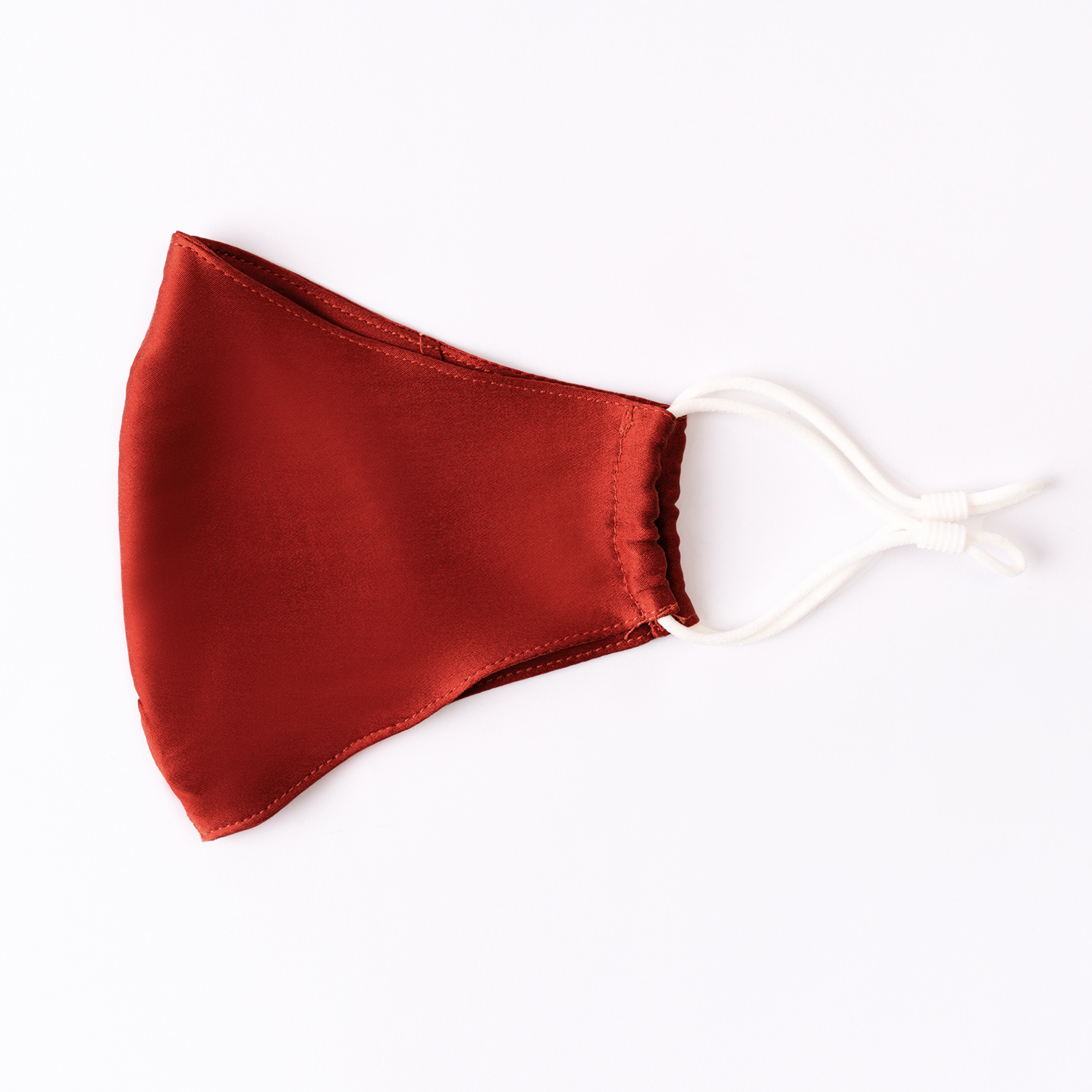 Dark Red Pure silk face mask