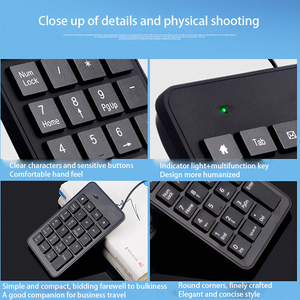 Teclado de calculadora mini USB portátil directo de fábrica, teclado numérico mini USB.