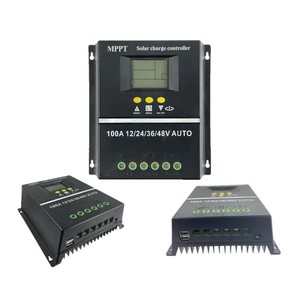 Контроллер солнечного заряда с ЖК-дисплеем, двойной USB MPPT PWM 100a 12v 24v 36v 48v Солнечное Pv зарядное устройство 60a системное Напряжение 12v/24v - Product Image 1