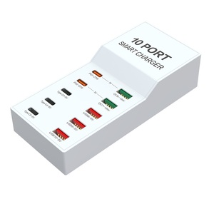 72W PD QC 10-Port-Multi-Ladestation USB C-Ladegerät Typ C 27W Ausgangs reise restaurant für EU US AU UK Plug Phone Watch - Product Image 5