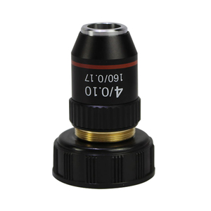 4X 195 <strong>Microscope</strong> <strong>Objective</strong> <strong>Lens</strong>|DIN Standard 160/.17 | 20.2MM Interface | Lab Quality <strong>Objective</strong> <strong>Lens</strong> for Compound <strong>Microscope</strong>