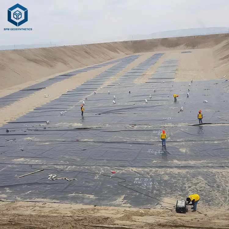 Fabricante de qualidade dura para venda de geomembranas para barragem de lago para barragem de terra em Marrocos