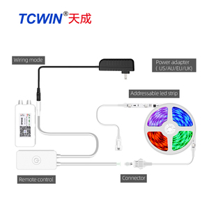 Tcwin RGB LEDストリップライトキット5m 10m 15m 30led/m IP65 Wifi Music Sync 5050 IR 24キーリモコンAPP ledプロ最大アプリコントロール - Product Image 3