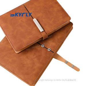 Venta al por mayor personalizado A5 con correa elástica PU diario cuaderno impreso marca Logo diario Bloc cuaderno de notas de cuero PU