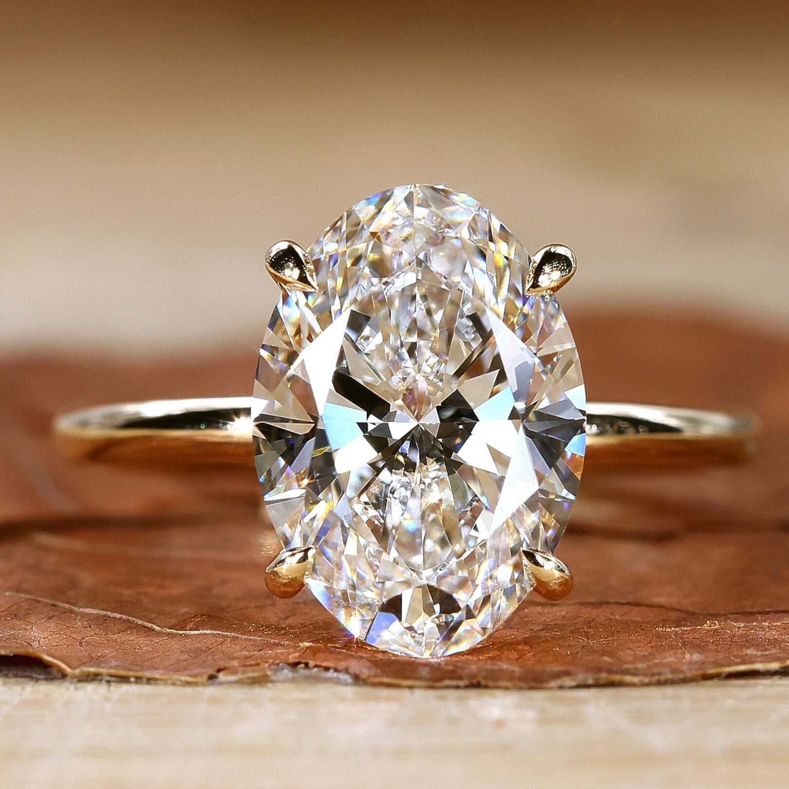 oval solitaire ring