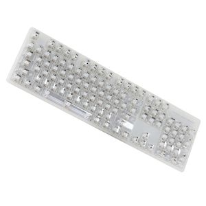 Teclado transparente para ordenador portátil, teclado de oficina con luz RGB, 104 teclas, OEM Teclado mecánico con cable para juegos, venta al por mayor - Product Image 5
