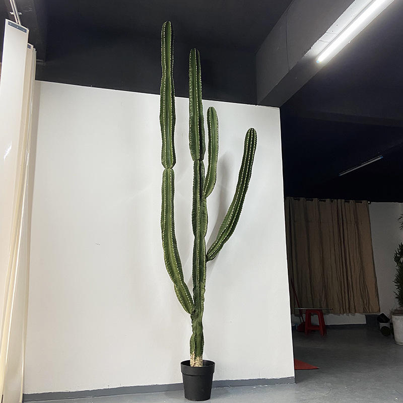 Cereus artificial cuatro cabezas decorativas 3,35 m de alto