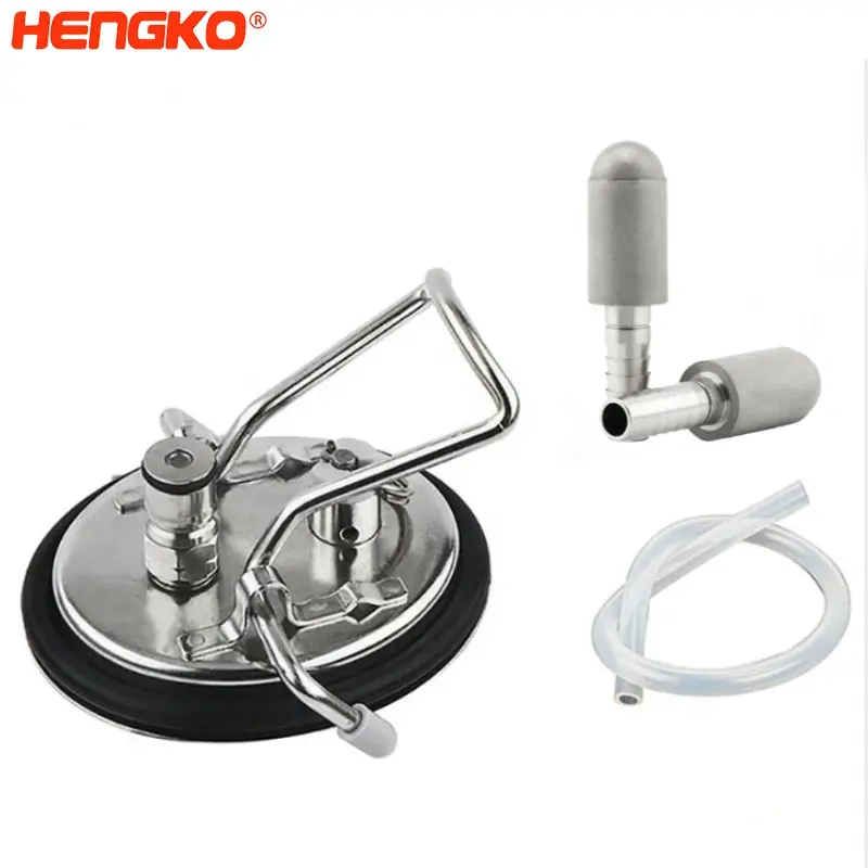 HENGKO difusor de micro bolhas de ar de pedra de CO2 de aço inoxidável 316 sinterizado para equipamentos de micro cerveja caseira