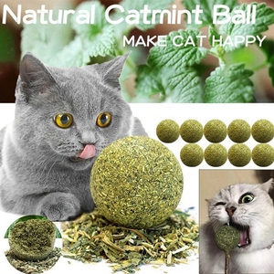 Juguetes de hierba gatera para mascotas Bola de hierba gatera comestible Seguridad Gato saludable Menta Juego de persecución en casa Productos de juguete Limpiar los dientes El estómago Menta - Product Image 6