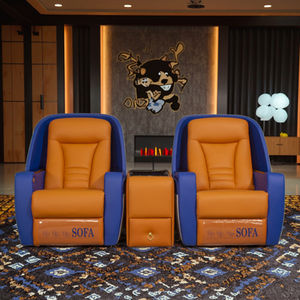 Eersteklas Moderne Gebogen Lederen Home Theater Sofa Stoel Multifunctionele Elektrische Combinatie Voor Hotel Audio-Visuele Kamer Visueel - Product Image 2