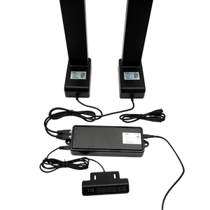 24VDC 800N 35 mm/giây động cơ kép điện có thể điều chỉnh đứng 225 lbs trọng lượng công suất Bàn máy tính cho gia đình và văn phòng khung màu đen - Product Image 2