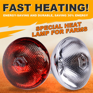 Hồng ngoại dày sưởi ấm đèn chăn nuôi bóng đèn 100W/150W/200W/250W Pet <span class=keywords><strong>brooder</strong></span> nở gà lợn động vật hồng ngoại sưởi ấm đèn - Product Image 6