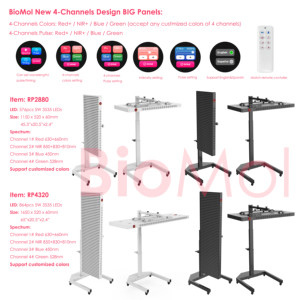 แผงบำบัดแสงสีแดงแบบคลื่นหลายคลื่นแผงสีแดงสำหรับใบหน้า LED ส่งตรงจากโรงงานจีน biomol ความจุขนาดใหญ่7ความยาวคลื่น - Product Image 3