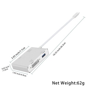 FARSINCE <strong>USB</strong> Type C <strong>to</strong> HDMI VGA DVI USB3.0 4 in 1 <strong>Usb</strong>-c Adapter Converter Hub 4K 1080P - Product Image 3
