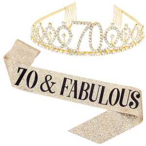13th 16th 18th 21st 40th 50th 60th 70th doğum günü kanat ve Tiara doğum günü muhteşem kanat ve taç parti süslemeleri için Set - Product Image 3