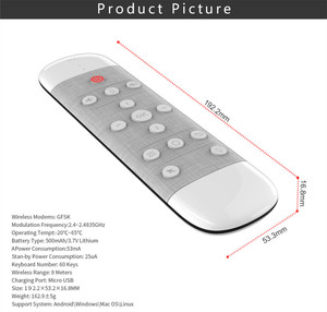Venta caliente Inalámbrico Bluetooth 2,4G Control remoto por voz Giroscopio con detección de cuerpo Set-top Box Control remoto - Product Image 5