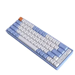 批发游戏键盘无线简约键盘带Usb集线器迷你静音Pc 65键程序员机械键盘 - Product Image 1