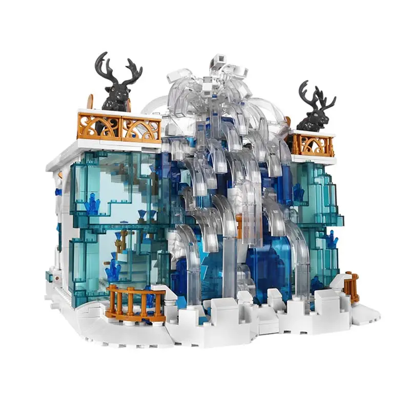 Mould King 11009 Dream Castle Puzzle Educacional Meninas DIY Bricks No.Crystal Falls Building Block For Kids Gift