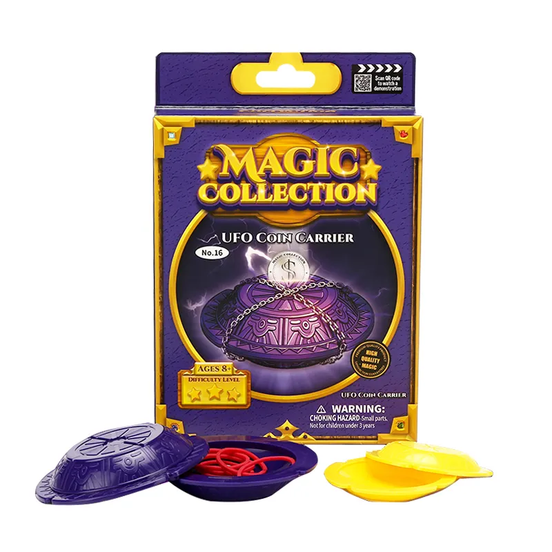 Cool mystère UFO tour de magie disque volant soucoupe drôle jouet en plastique pour enfants accessoires de scène pour magiciens