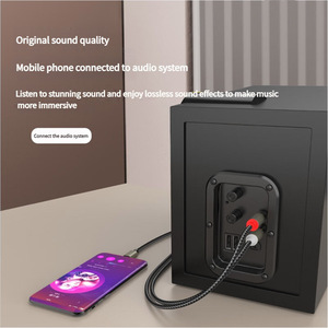 Type-C 1-to-2 Cable Copper Converts Dual Audio <strong>RCA</strong> Heads for Connecting <strong>Speakers</strong> Power Amplifiers 2 <strong>RCA</strong> Subwoofers Mobile Phones - Product Image 5