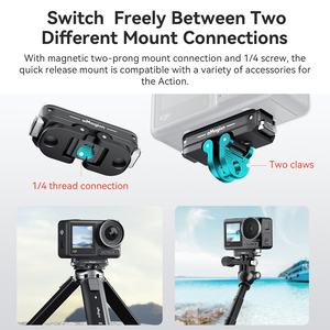 Đế gắn nhanh bằng kim loại AMagisn Dual-claw với giao diện ren 1/4 cho phụ kiện máy ảnh thể thao DJI OSMO 360 - Product Image 3
