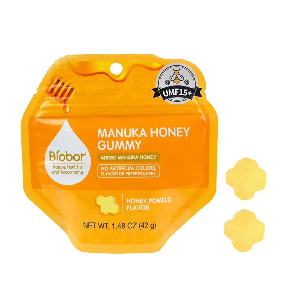 Biobor Happy Healthy Accompany Honey Pomelo Flavored No Artificial Colors Natural Flavors Manuka Gummy Without Preservatives