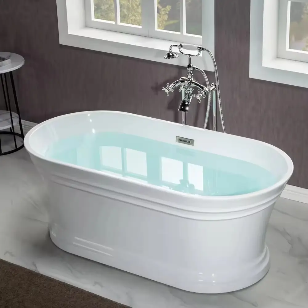 kühle 1,5 m badewanne einweichen nordisch oval geformt klassisch langlebige badewanne freistehend luxuriös heim ovale badewanne für kleine räume