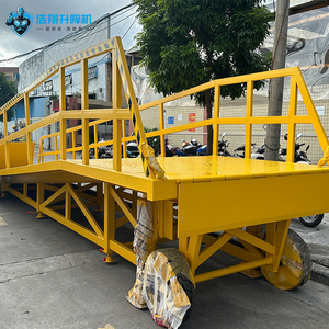 8t-20t <strong>Dock</strong> Ramp Mobile <strong>Loading</strong> Yard Ramp Movable <strong>Dock</strong> <strong>Leveler</strong> Customized Heightened Guardrails on Both Sides