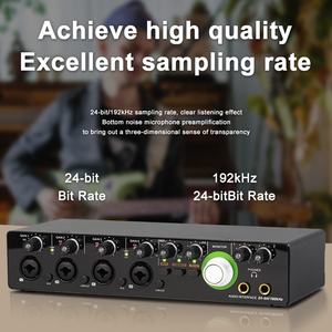 Tarjeta de Sonido Profesional de 4 canales de alta calidad, interfaz de Audio de 24 bits y 192KHz y tarjeta de sonido USB para grabación de estudio - Product Image 3
