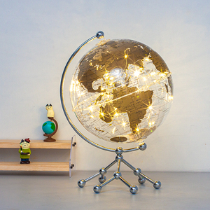 Wellfun Sparkling Light Decor Earth Globe para <span class=keywords><strong>Home</strong></span> Office Deocartion Globes
