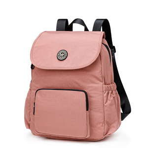 Mini mochila de color sólido con patrón gráfico Nylon impermeable y cierre de cremallera Bolsillo trasero con cremallera Llavero - Product Image 2