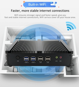 Minitree 2955u Mini PC Barebone Core i3i5 2lan porta 6 rs232 Com rete e lotto integrato Mini Computer industriale Fanless - Product Image 5