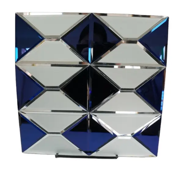 Azulejo de mosaico de vidrio autoadhesivo de alta calidad, decoración de pared barata, azulejo de espejo de 30*30cm