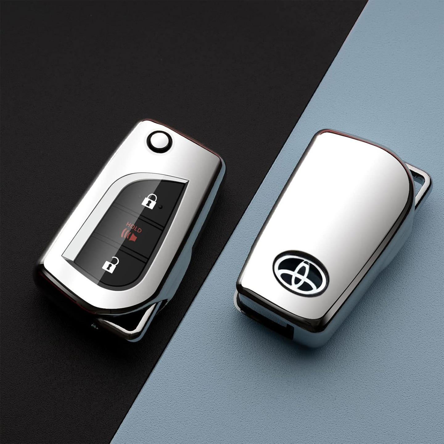 Bouton transparent modèle c-argent