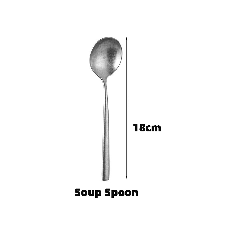 6-Antique Silver Soup Spoon