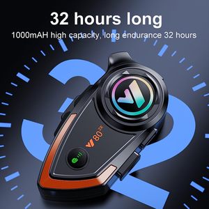 Motorcycle Helmet <strong>Bluetooth</strong> Headset 500M 2 Riders Helmet <strong>Intercom</strong> Headset with CVC Noise Sound Quality Communication <strong>Systems</strong> - Product Image 6