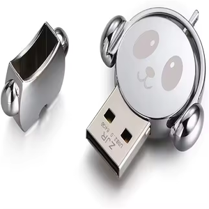 可爱的熊猫设计金属u盘16GB至128GB u盘，用于卡或钥匙样式的存储备份 - Product Image 4