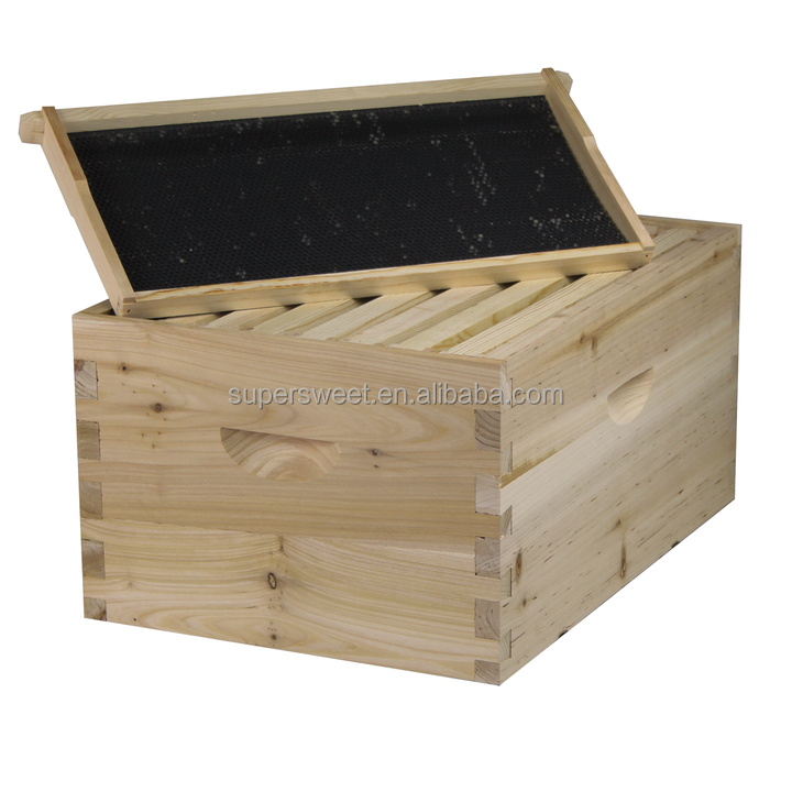 10 Frames Beekeeping Wooden Langstroth Beehive Bee hive Two Layer Hive Deep Bee Box