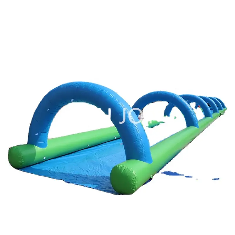 Tobogán inflable de 30m y 100 pies de largo para la ciudad, tobogán de agua inflable personalizado para eventos de fiesta de verano