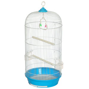 Paslanmaz Çelik Kuş Kafesi Yuvarlak Kuş Yuva Papağan Ardıç resim Kuş kafesleri Evi Açık Asılı Dekorasyon Metal Yuva Ev - Product Image 3