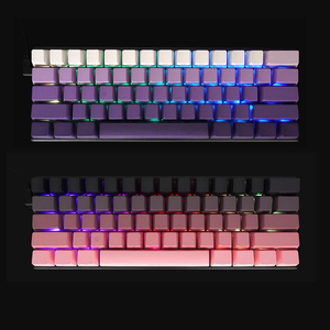 Teclado mecánico luminoso grabado lateral degradado para juegos, 61 teclas, diseño ergonómico intercambiable en caliente, teclado RGB para juegos de ordenador - Product Image 5