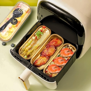 Re3g Nhôm Lá Nhỏ Bánh/Ổ Chảo Với Nắp 6.8 Oz Hình Chữ Nhật Nướng Bánh Cốc Dùng Một Lần Chủ Sở Hữu Cho Bánh Bánh Mì Màu Đen Trong Vàng - Product Image 4