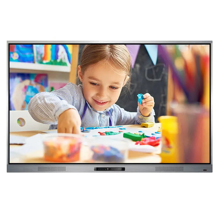 Interactive Flat Inter Active Touch Display Portable Smart Board for Kids LED Smart 65 Inch Notice Board Black Board 65inches