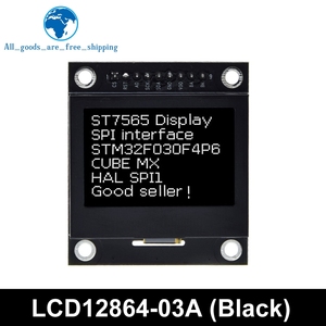TZT 12864 schermo LCD Lcd12864-03A modulo porta seriale 12864 a matrice di punti SPI con telaio in ferro 12864 Mmodule per Arduino