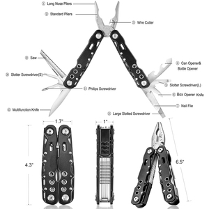 Ngoài Trời Cắm Trại Đa Công Cụ Survival Kit Công Cụ Thép Không Gỉ Tay Công Cụ Đa Chức Năng Gấp Dao Bỏ Túi - Product Image 2
