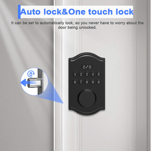 Modische Deadbolt Auto-<span class=keywords><strong>Lock</strong></span> mit Finger abdruck Tuya <span class=keywords><strong>App</strong></span> Touching <span class=keywords><strong>Keypad</strong></span> <span class=keywords><strong>Code</strong></span> Einfache Installation Schwarz