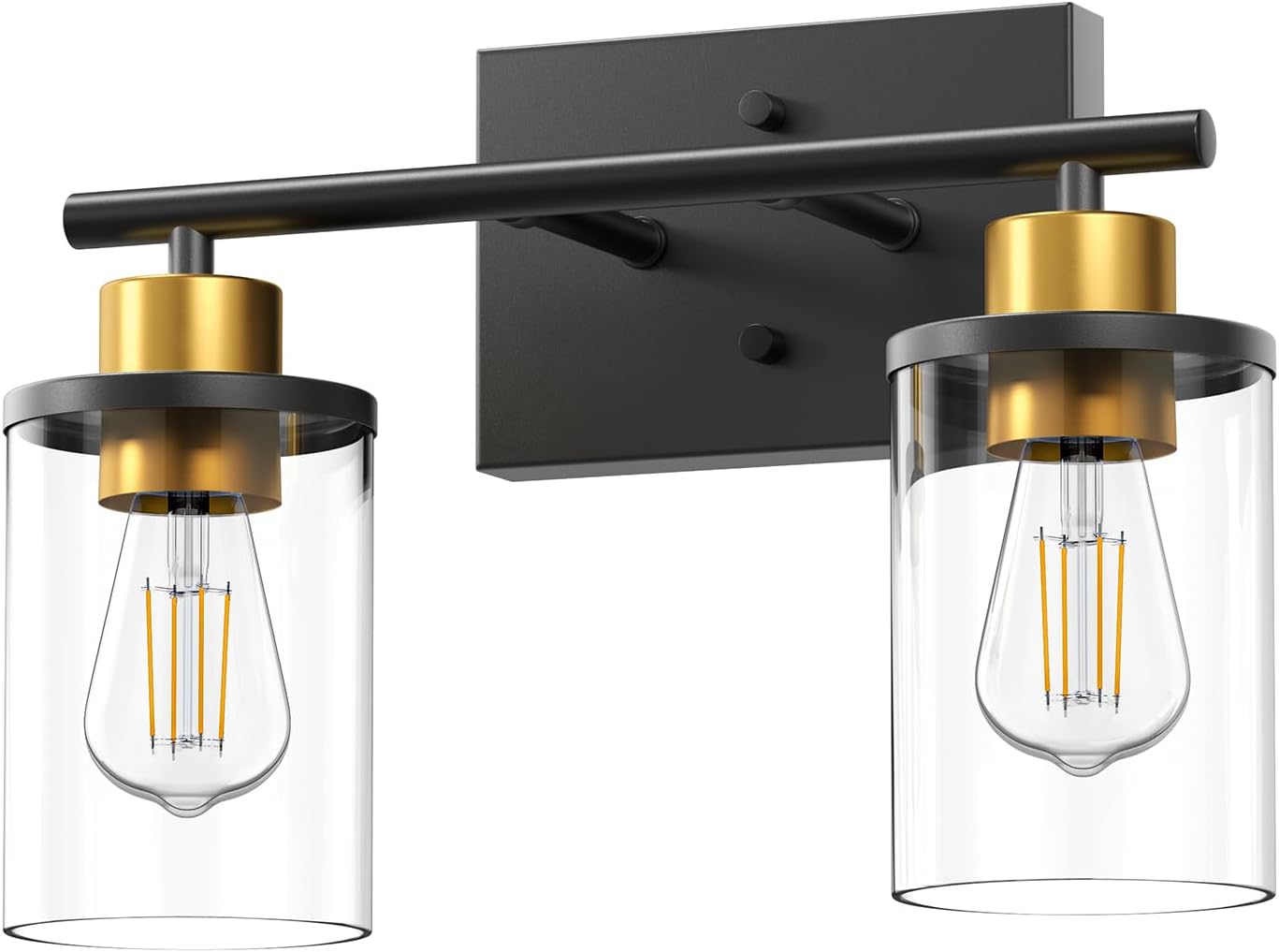 Double tube en or noir
