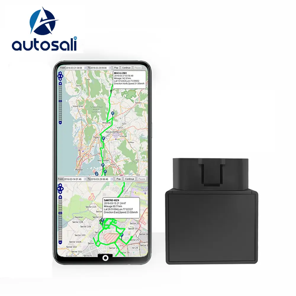 Auto-Sali OBD-4G GPS Fleet Management Car Security System with Voice Monitoring Geo-fence Smart Plug and Play OBD2 Tracker